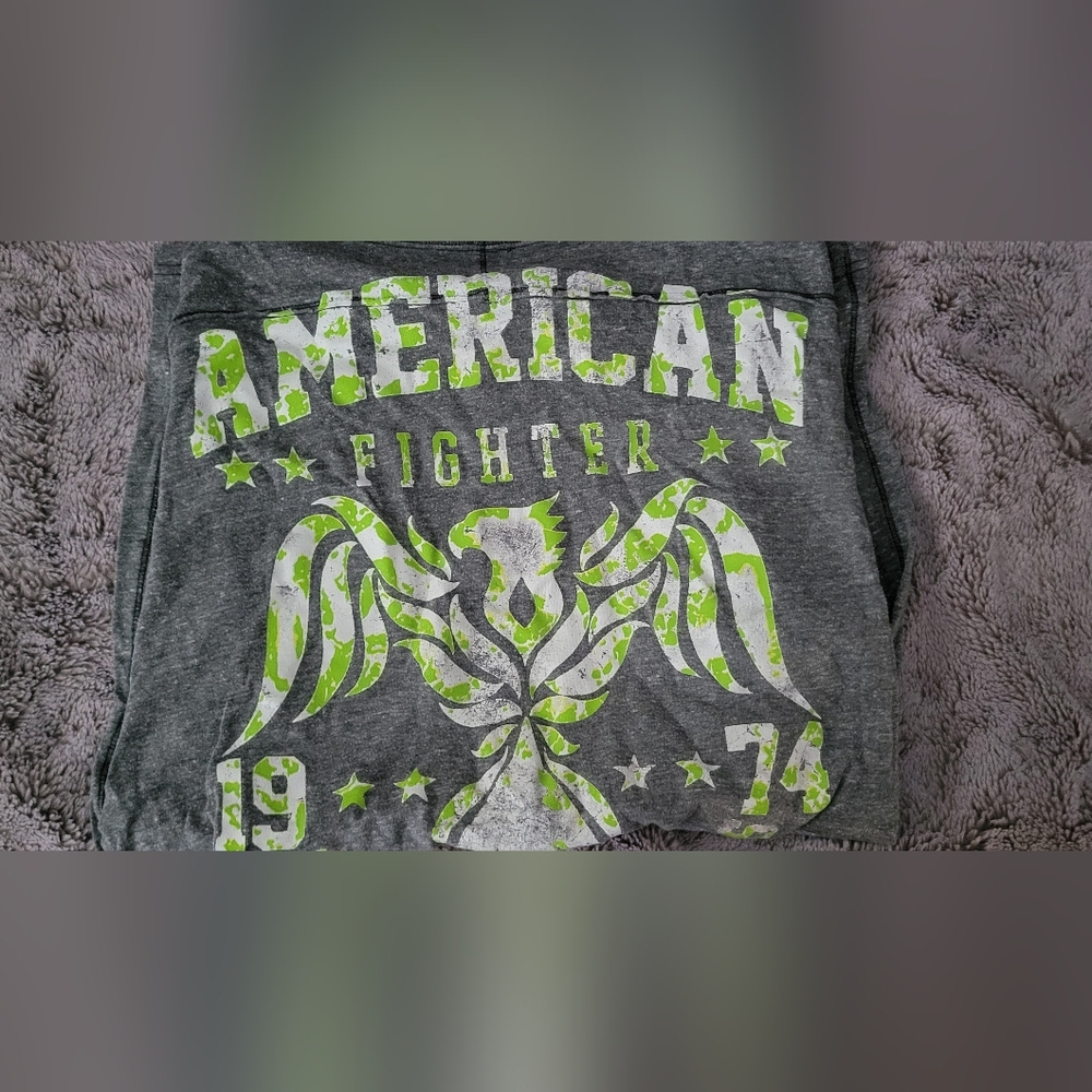 American Fighter Charcoal Tee with Black Accents